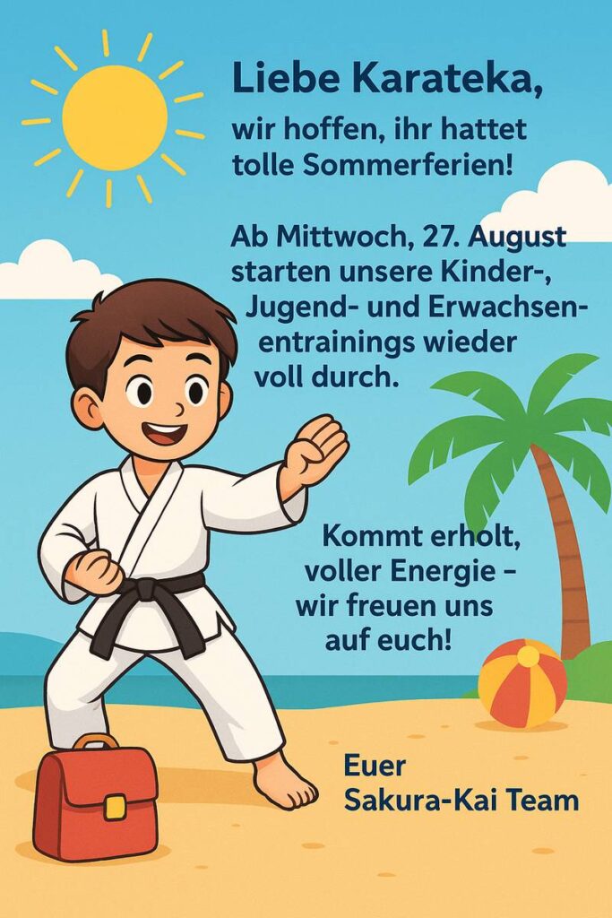 Karate Training nach den Sommerferien